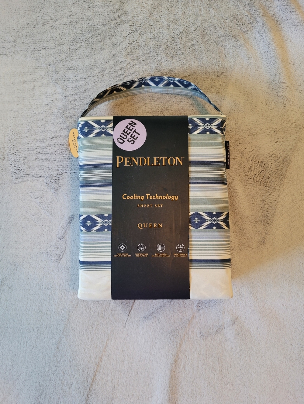 Pendleton Queen Sheet Set Cooling Technology Southwestern Aztec 17" Deep Pocket